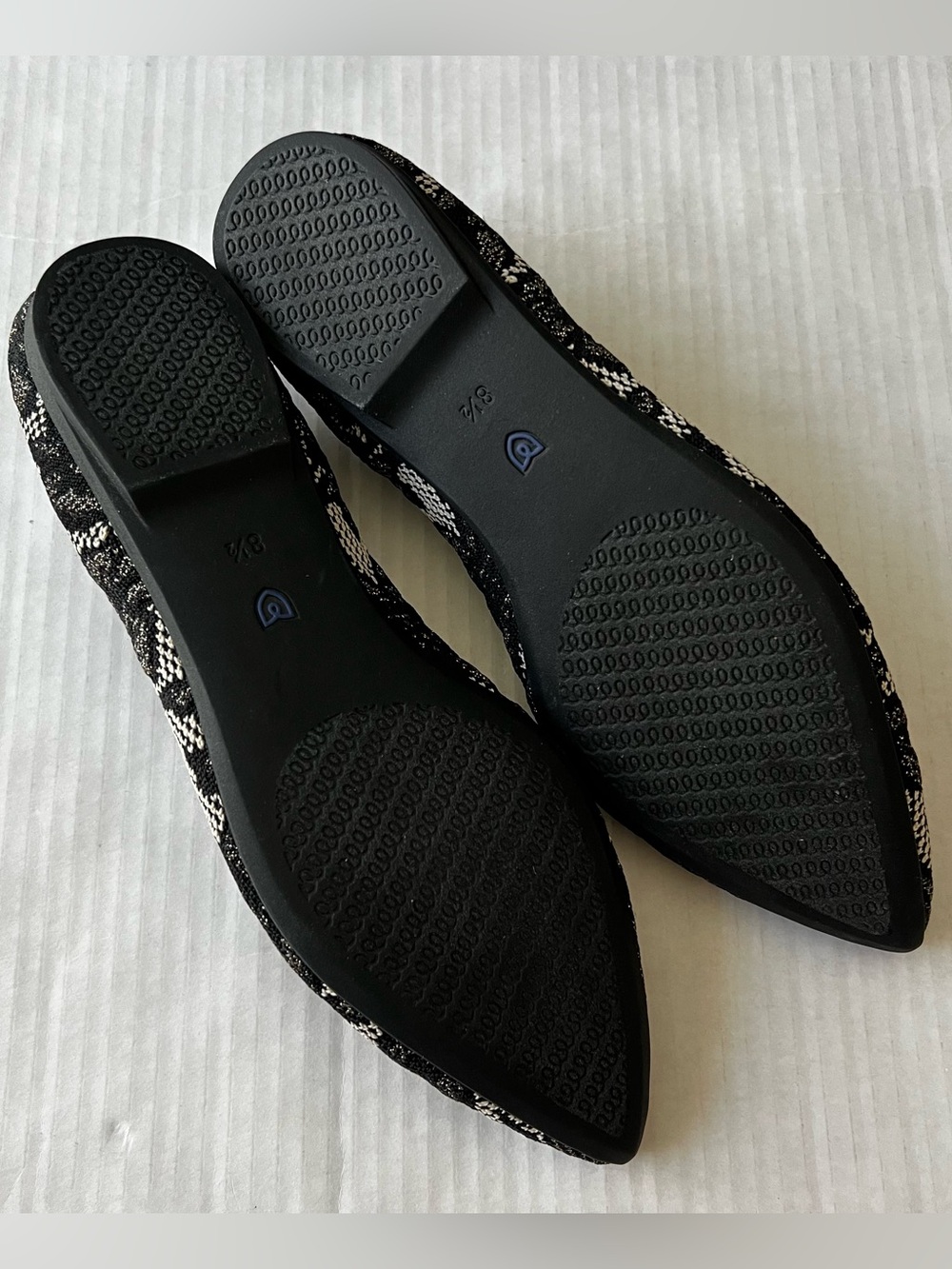 Rothy's x Anthropologie The Point II Flats Black Chantilly Pointed Toe 8.5 - Picture 12 of 14